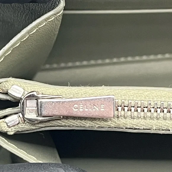 EUC Céline Tan and Pale Green Long Wallet - Picture 11 of 12